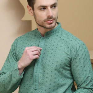 embroidered cotton kurtas for men