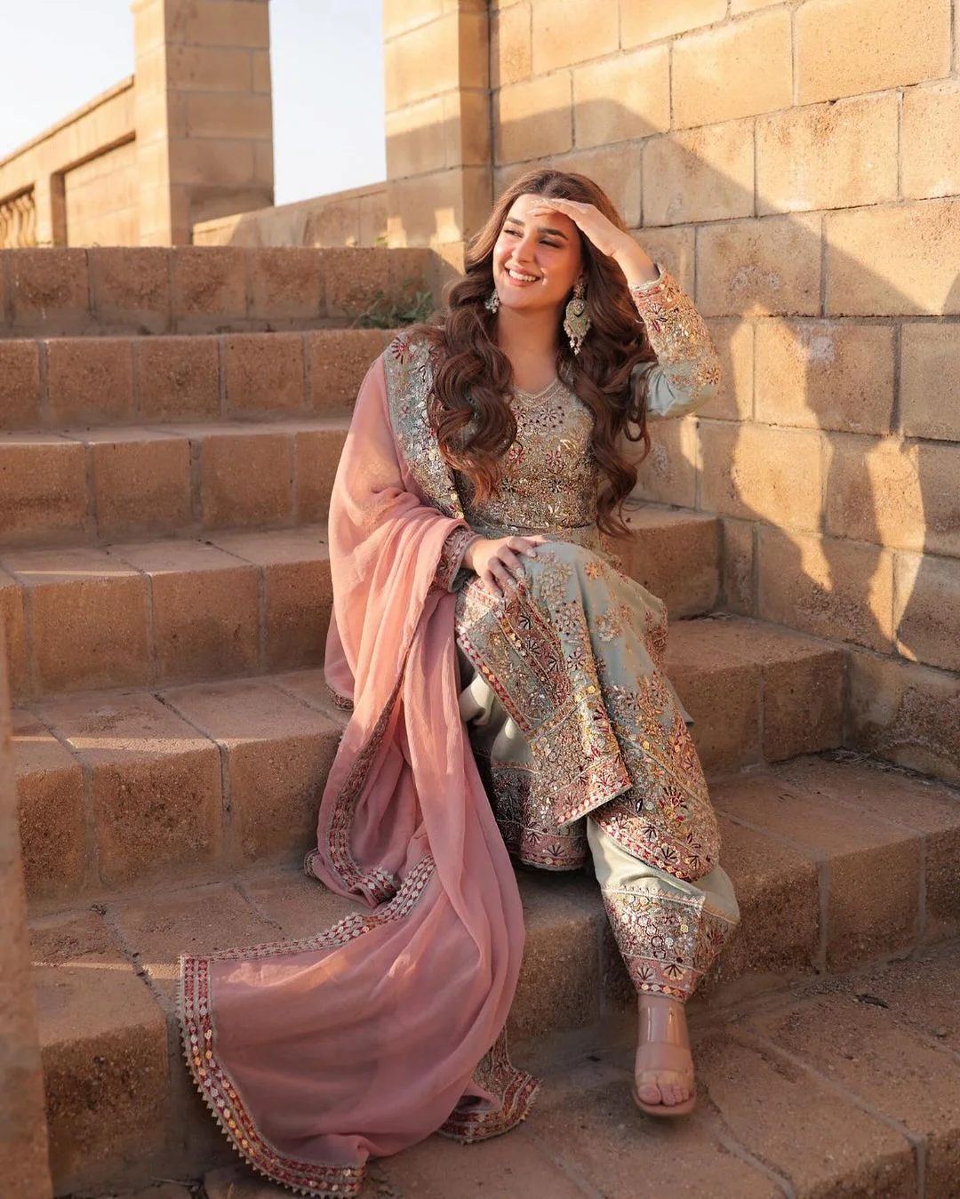 shriyanshi sky blue embroidered kurti sharara set shriyanshi sky blue embroidered kurti sharara set