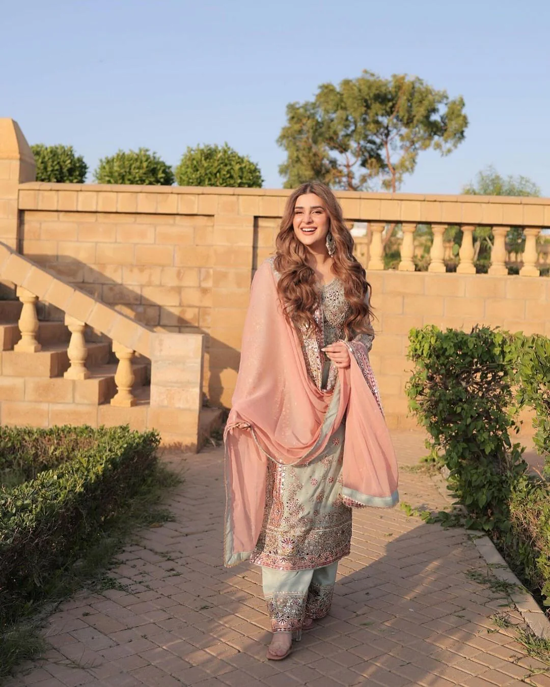 shriyanshi sky blue embroidered kurti sharara set shriyanshi sky blue embroidered kurti sharara set