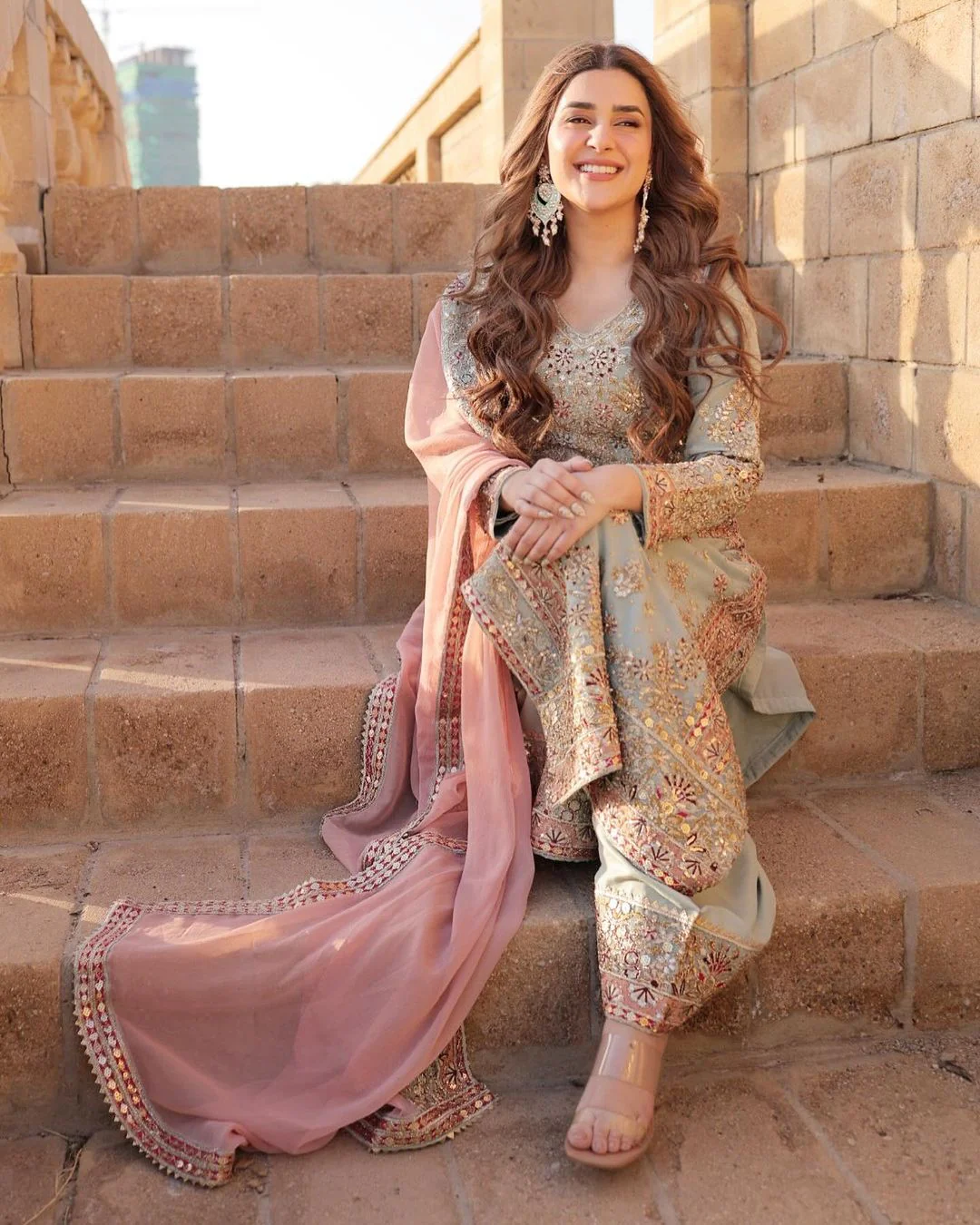 shriyanshi sky blue embroidered kurti sharara set shriyanshi sky blue embroidered kurti sharara set